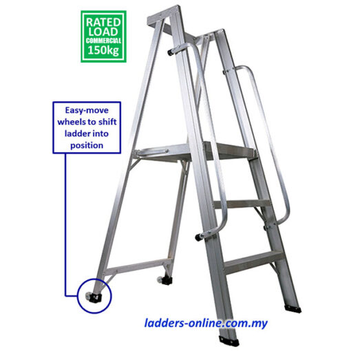 Platfrom Ladder Trolley with Wheels