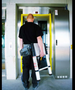 Telesteps telescopic ladder carry into a lift